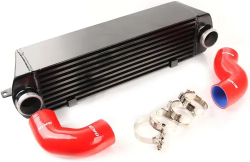 Miniatura 10 de G-PLUS Intercooler de sobrecarga de montaje superior de aluminio atornillado compatible con Mini Cooper 2002-2006