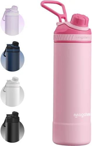 Miniatura 19 de Botella de agua aislada de 24 onzas, acero inoxidable al vacío de doble pared, diseño de boca ancha, botella reutilizable a prueba de fugas