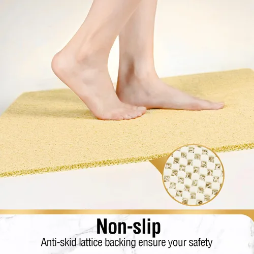 Miniatura 2 de HITSLAM Tapete de ducha antideslizante, tapete de bañera antideslizante de 24 x 24 pulgadas con drenaje, tapete de baño de ducha de PVC suave