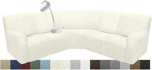 Miniatura 102 de Fundas impermeables de sofá reclinable modular para sofás reclinables, lavable en forma de L, para perros, fundas elásticas para sofá reclinable