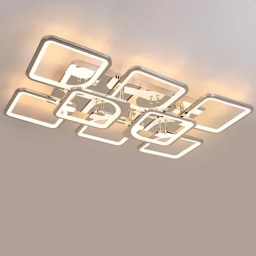 Miniatura 14 de Lámpara LED de techo regulable, 5 luces de techo de 23 pulgadas, montaje empotrado, lámpara de 80 W para sala de estar, dormitorio, cocina