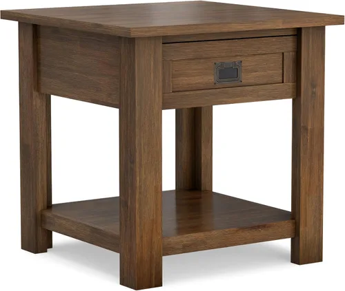 Miniatura 17 de Simpli Home Monroe Mesa de centro/de café rectangular, color marrón desgastado, Madera Noble, Carbón Marrón Envejecido