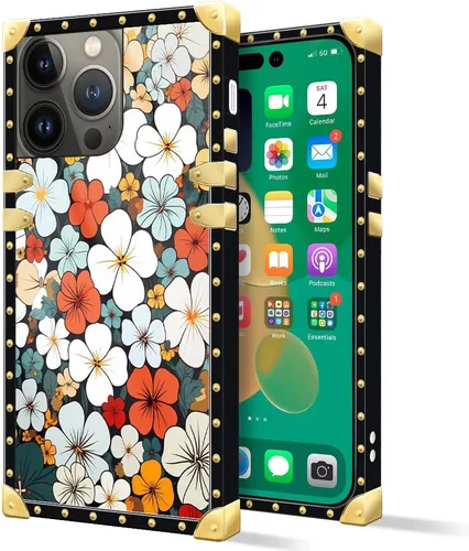 Miniatura 19 de DAIZAG Funda compatible con iPhone 14 Pro Max, funda de Angel Wings Girl para iPhone 14 Pro Max, decoración de metal de TPU suave a prueba de golpes