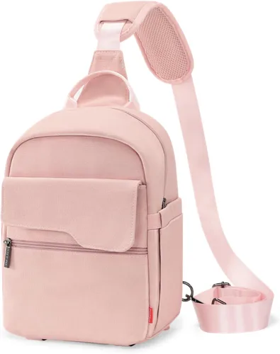 Miniatura 11 de Cwatcun - Bolsa de cámara tipo bandolera compacta, pequeña, impermeable de lona con funda para la lluvia, bolsa de fotografía para viajes para Negro