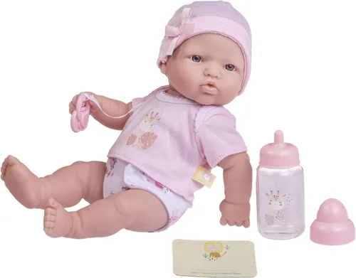JC Toys - La Newborn Nursery | Set de regalo de muñeca bebé de 7 piezas | Muñeca de bebé realista de 12 pulgadas con accesorios | Rosa | A partir de