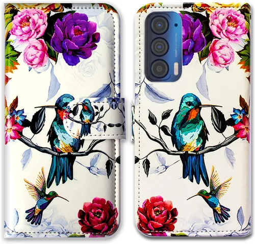 Miniatura 11 de Bcov Funda para Motorola Edge 2021, funda de piel con tapa para teléfono móvil con ranura para tarjeta y soporte para Motorola Moto Edge 2021