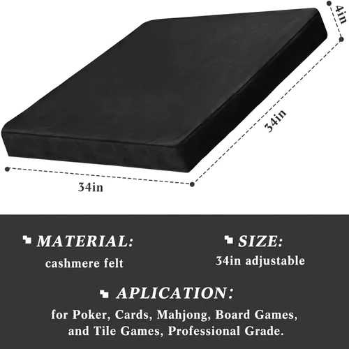 Miniatura 2 de Frienda Mantel plegable de fieltro para mesa de juegos, para jugar cartas de póquer, rompecabezas mahjong, juegos de mesa, mesa no incluida