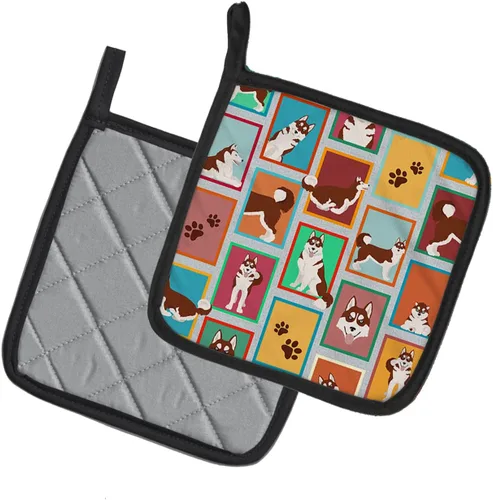 Miniatura 2 de Caroline's Treasures MLM1160PTHD - Juego de soportes para ollas de cocina resistentes al calor, almohadillas calientes para horno para cocinar Husky
