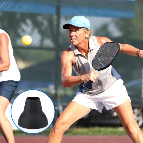 Miniatura 6 de TOBWOLF 2 piezas de recolector de pelotas de pickleball, recogedor superior de pickleball de silicona, succión universal para pala de pickleball