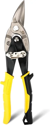 Miniatura 9 de Tijeras de hojalata de aviación de 10 pulgadas, tijeras de corte recto resistentes para chapa, tijeras de corte con cuchillas afiladas de acero al
