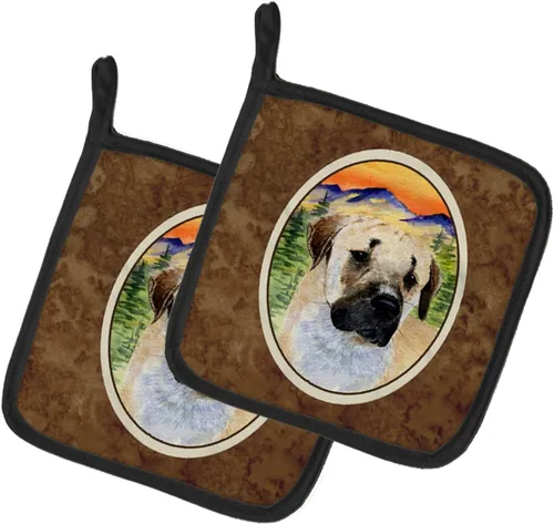 Miniatura 314 de Caroline's Treasures SS8617PTHD - Juego de soportes para ollas de cocina resistentes al calor, almohadillas calientes para horno para cocinar, Husky