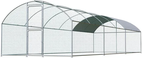 Miniatura 10 de Airynee Gallinero grande, gallineros para 20 pollos, corridos de pollo para patio con agua y cubierta resistente a los rayos UV, techo de cúpula