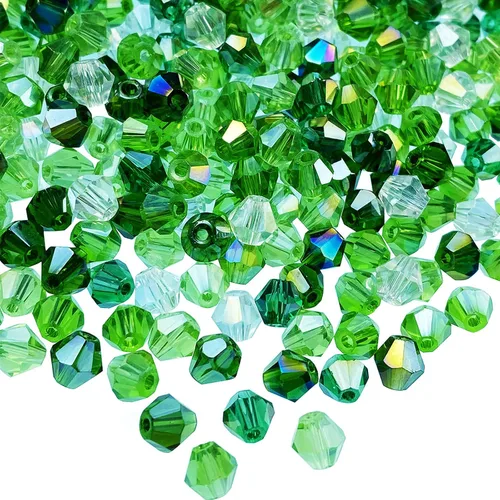 Miniatura 13 de 1000 cuentas de cristal bicono de 0.157 pulgadas mezcla de cristal AB azul a granel cuentas facetadas para collares, pulseras, aretes, manualidades