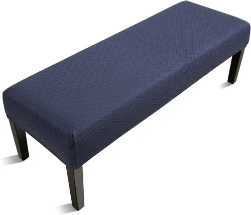 Miniatura 19 de Fuloon - Funda elástica de jacquard para banco de comedor, antipolvo, desmontable, funda para banco lavable, protector de cojín de asiento para Beige