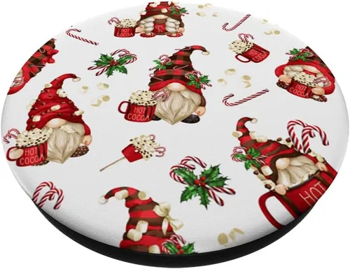 Miniatura 2 de Hot Cocoa Gnome - Patrón de Navidad con gnomos de Navidad (blanco y rojo)