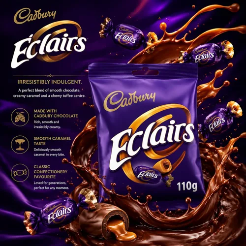Miniatura 4 de Cadbury Classic Eclairs - Bolsa de chocolate (3.88 oz, 3 unidades)