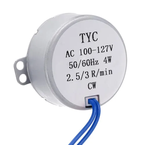 Miniatura 2 de MECCANIXITY Motor síncrono AC100-127V 2.5-3RPM 50-60Hz CW 4W D eje motor eléctrico para horno de microondas, ventilador