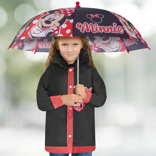 Miniatura 2 de Disney Paraguas y deslizadores para niños Minnie MouseMoanaVampirina - Conjunto de ropa de lluvia para niños pequeños y niñas pequeñas para edades