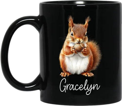 Miniatura 20 de Taza de café con nombre personalizado, regalo para amigo, compañero de trabajo, cumpleaños, taza de cerámica negra personalizada para amantes