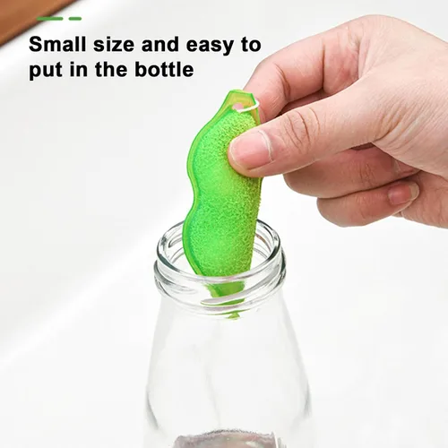 Miniatura 4 de Fhavent Esponja de limpieza de botellas, esponja de limpieza de botellas en forma de frijoles, esponja de limpieza de botellas reutilizable, esponja