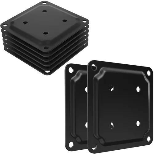 Miniatura 7 de Paquete de 4 conectores de placa de poste de madera de 4 x 4 pulgadas, base de poste de cubierta con recubrimiento en polvo, base de anclaje