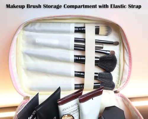 Miniatura 3 de Bolsa Organizadora de Maquillaje, Bolsa de Viaje de Aseo para Mujeres, Bolsa de Cosméticos Resistente al Agua para Niñas, Bolsa de Maquillaje