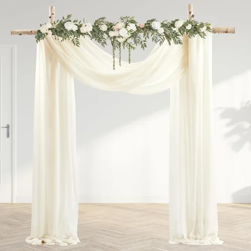 Miniatura 18 de Tela Negra para Drapeado de Arco de Boda 1 Panel 30'' x 20 Pies Cortinas Negras Tela Transparente Telón de Fondo Telas para Drapeado de Arco