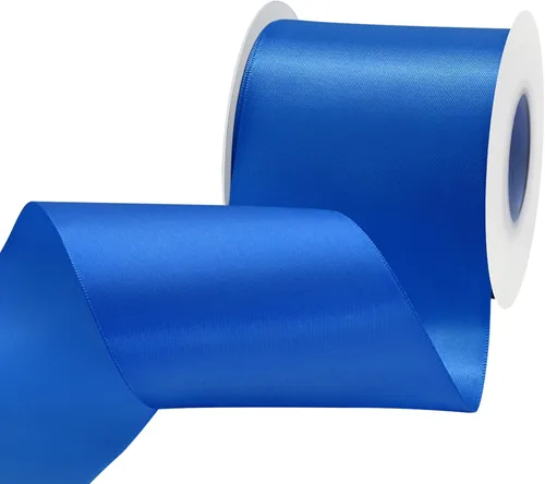 Miniatura 257 de Cinta de satén blanca antigua de doble cara de 1-1/2 pulgadas x 50 yardas, cinta de poliéster para envolver regalos, día de San Valentín, bodas