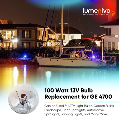 Miniatura 3 de lumenivo Repuesto de 100 vatios y 13 V para bombilla GE 4700 Par36, para exteriores, lámpara de emergencia, foco de barco, luz de aterrizaje