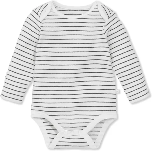 MORI Baby Supreme Comfort - Body de manga larga para niños y niñas, mameluco unisex con cuello sobre y sin níquel