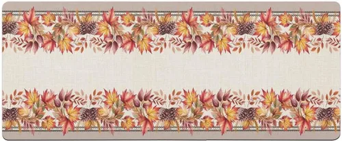 Miniatura 7 de Tapete de baño con hojas bohemias para bañera, antideslizante, de secado rápido y absorbente, de tierra de diatomeas, para fregadero de cocina