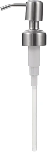Dispensador de jabón de mano con rociador, dispensador de jabón, tapa de bomba de botella, tapa de bomba de acero inoxidable, reemplazo de plata