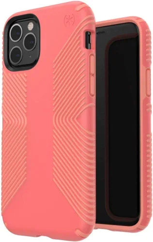 Miniatura 15 de Speck Productos Presidio2 Grip - Funda compatible con iPhone 11 Pro, gris grafito/gris catedral/negro/rojo sangre