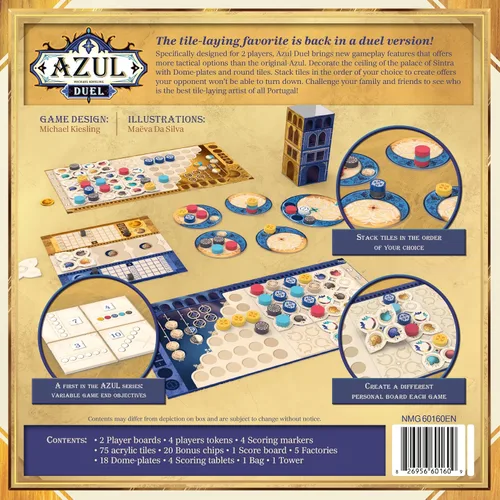 Miniatura 3 de Asmodee Azul Duel Juego de mesa – Juego de estrategia competitivo de colocación de fichas cara a cara, impresionante arte de mosaico y juego rápido