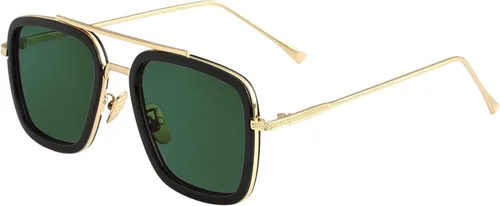 Miniatura 4 de Kursan Lentes de sol polarizados Tony Stark para hombres y mujeres, montura cuadrada de metal, lentes de Iron Man y Spider-Man