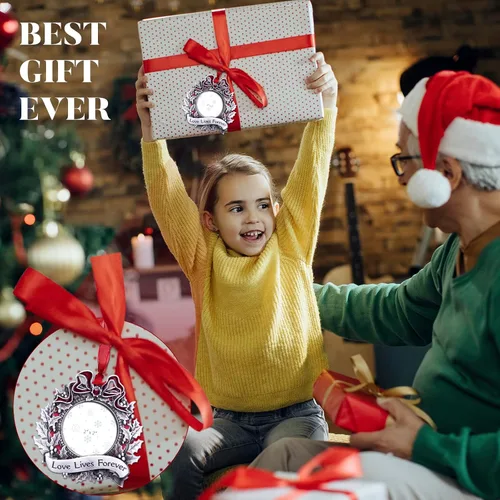 Miniatura 4 de GUOER Adorno de Marco de Fotos para Árbol de Navidad, Regalo Conmemorativo de Vacaciones, Decoración del Hogar, Decoraciones de Navidad, Regalos