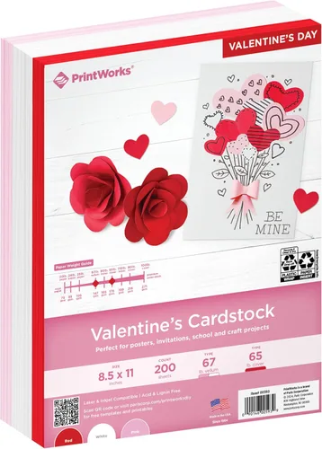 Miniatura 11 de PrintWorks Americana Cardstock 8.5 x 11 pulgadas – 200 hojas – Colores de cartulina rojo, blanco y azul – Ideal para proyectos escolares
