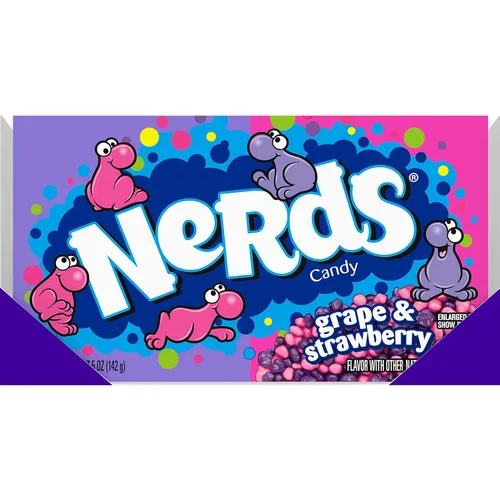 Miniatura 2 de Nerds Caramelos, sabor uva y fresa, 5 onzas, cajas de caramelos para cine y teatro (paquete de 12)
