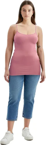 Miniatura 30 de Emmalise Camisola larga casual básica para mujer, con tirantes ajustables, top en capas