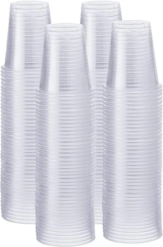 Miniatura 9 de GUSTO Vasos de plástico transparente de 7 onzas [500 unidades] vasos desechables para bebidas frías para fiestas, eventos y uso diario, sin BPA