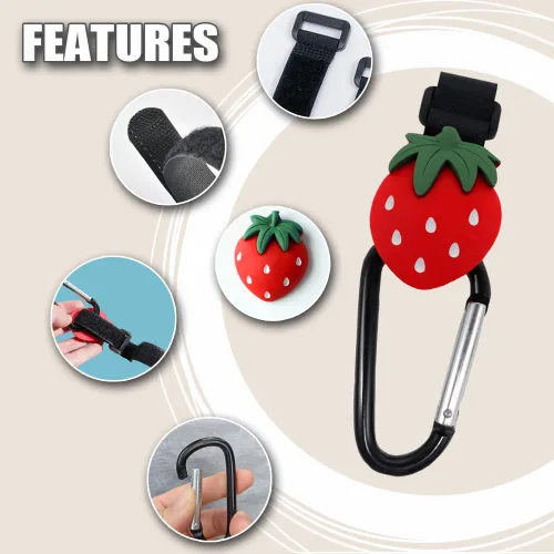 Miniatura 4 de Ganchos para cochecito de bebé para colgar bolsas y compras, prácticos accesorios para cochecito de bebé, ganchos para bolsas de mamá