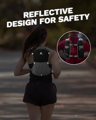 Miniatura 7 de Chaleco de correr para mujeres y hombres, mochila de hidratación para correr, chaleco para corredores, chaleco de hidratación, con soporte frontal