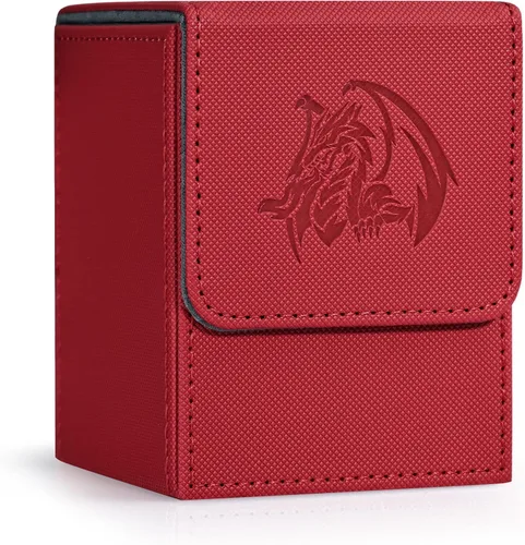 Miniatura 9 de ZLCA Caja de cartas compatible con YuGiOh TCG, caja de almacenamiento de cartas con divisores con capacidad para más de 100 cartas con funda, funda
