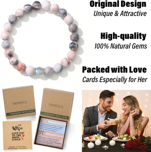 Miniatura 27 de Regalos de Navidad para mamá, tía, abuela, hermana, amor, equilibrio, pulsera de cristal natural con significado, regalos hechos a mano