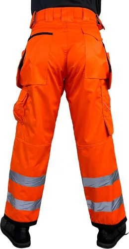 Miniatura 6 de Notus Men's Work Safety Pants High Visibility Cordura Knee Reinforced Tactical Trousers Utility Tools Holster Pockets