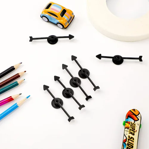 Miniatura 5 de Paquete de 50 juguetes giratorios de flecha, juego de plástico, para fiestas, escuela, aula, uso doméstico (3 pulgadas)
