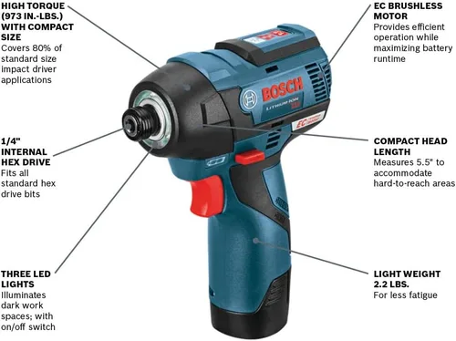 Miniatura 2 de Bosch PS42N Taladro de impacto sin cepillo de 12V Max (herramienta básica)