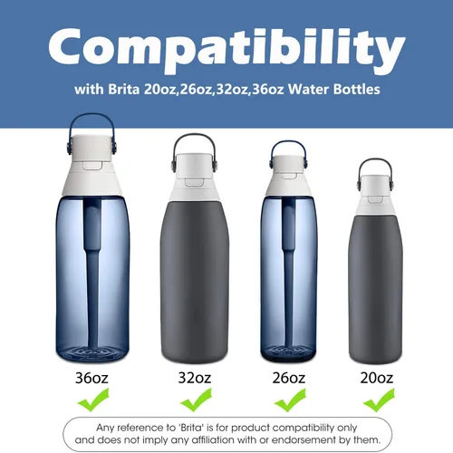 Miniatura 3 de Boquilla de Botella de Agua de Repuesto para Botella Brita - Paquete de 3 Válvulas de Mordida de Silicona de Repuesto Compatibles con Botella