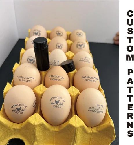 Miniatura 6 de Sellos personalizados de huevo de pato para huevos frescos con tinta de secado rápido, sellos personalizados de cartón de huevos de 0.65/0.8/1