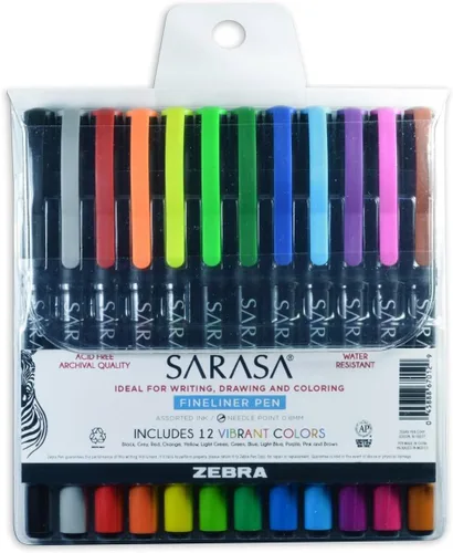 Miniatura 12 de Zebra Pen Sarasa - Bolígrafo fineliner, 0.031 in, morado, 12 unidades, violeta